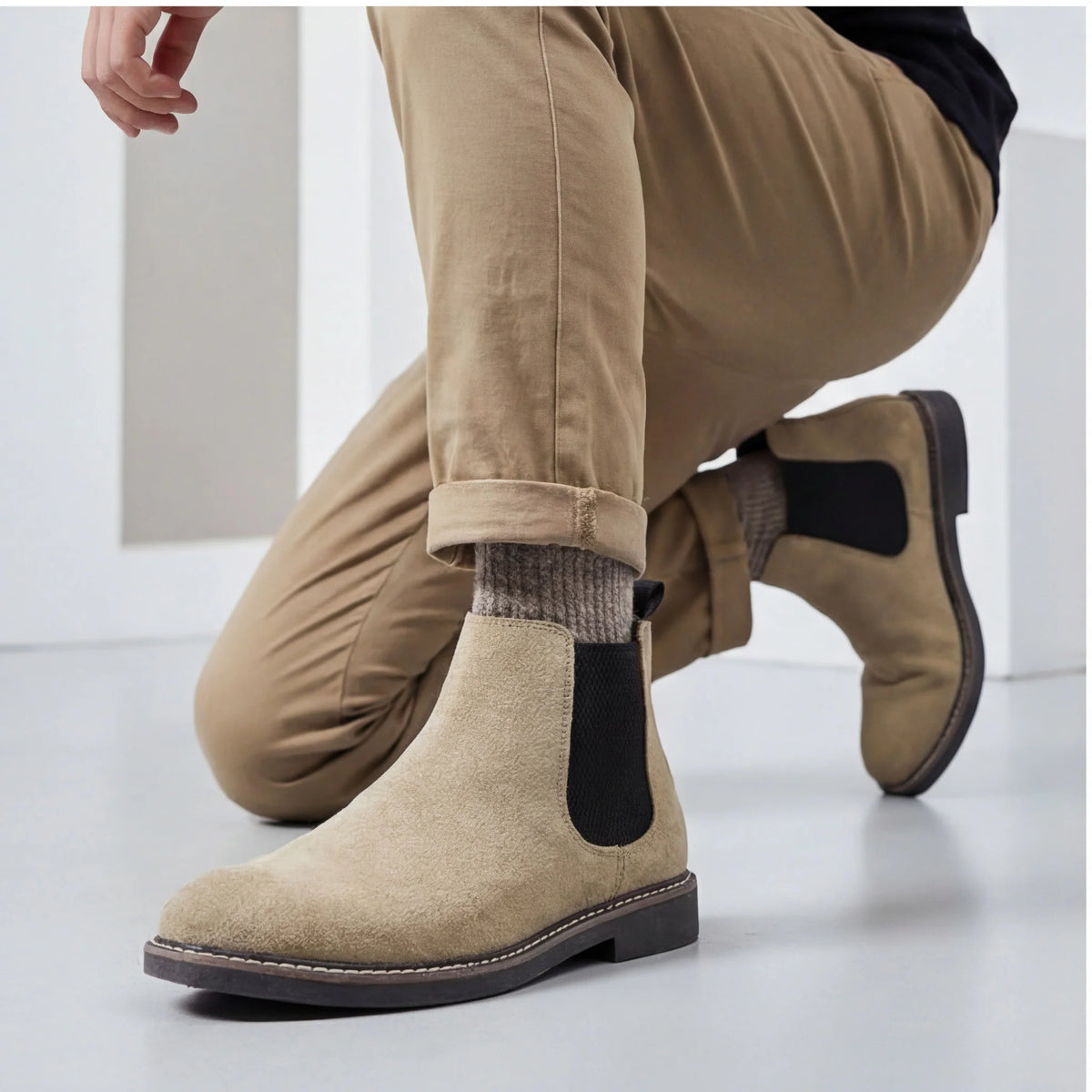 Chelsea Boots Men 2025 Brand Comfortable Fashion Leather Boots