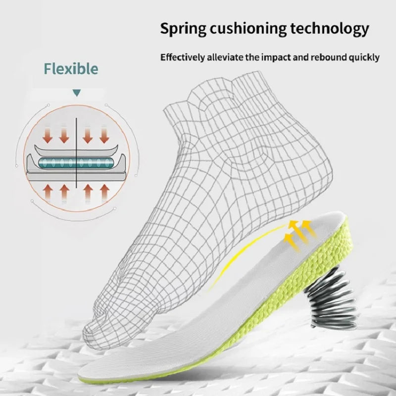 Invisible Height Increase Insoles Green Memory Foam Shoes Sole Pad Breathable Comfortable for Men Women Feet Care Insole