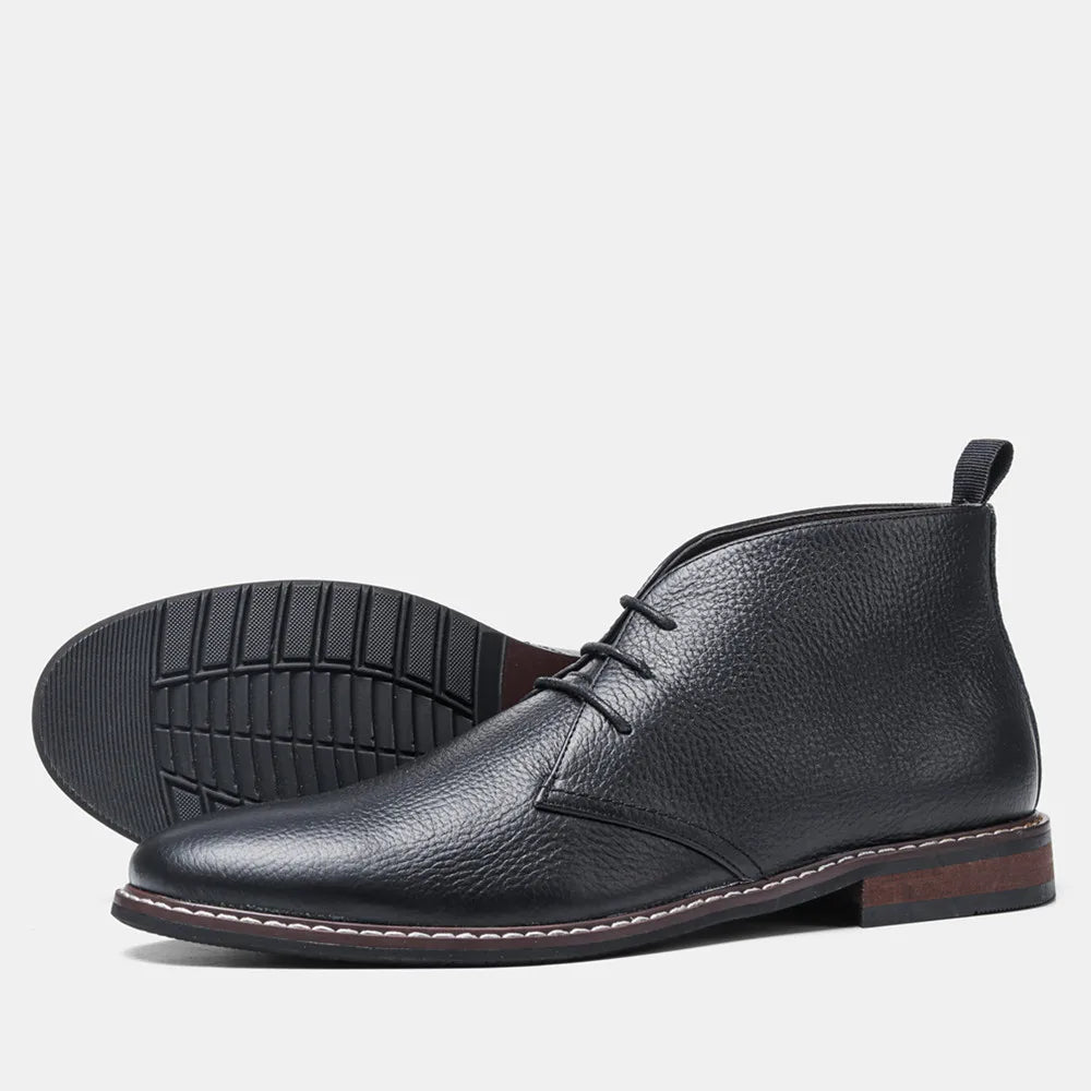 Genuine Leather Men Boots Fashion Comfortable 2023 Brand Ankle Leather Boots #KD585