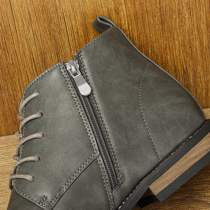 Boots for Men Fashion Brand Comfortable Ankle Leather Boots for Men #KD894