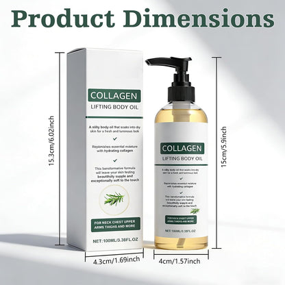 2 Packs Hydrating Collagen Oil for Body & after Shower,Collagen Lifting Body Oil after Shower with Hydrating Formula for Women & Men Lightweight Non-Greasy (3.38 Fl Oz)