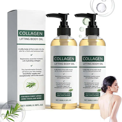 2 Packs Hydrating Collagen Oil for Body & after Shower,Collagen Lifting Body Oil after Shower with Hydrating Formula for Women & Men Lightweight Non-Greasy (3.38 Fl Oz)