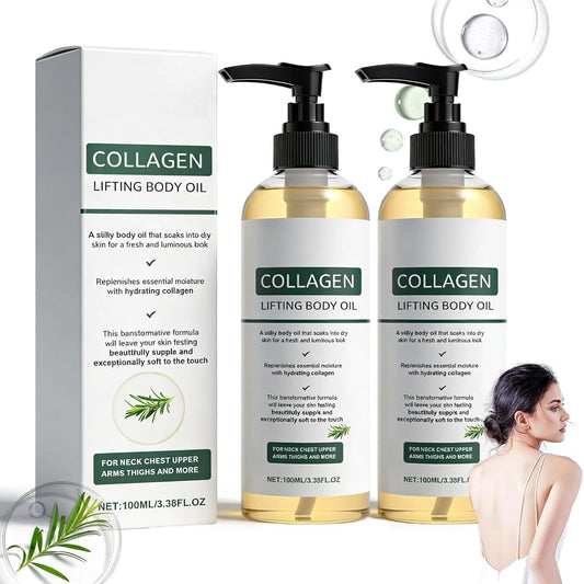 2 Packs Hydrating Collagen Oil for Body & after Shower,Collagen Lifting Body Oil after Shower with Hydrating Formula for Women & Men Lightweight Non-Greasy (3.38 Fl Oz)