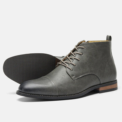 Boots for Men Fashion Brand Comfortable Ankle Leather Boots for Men #KD894