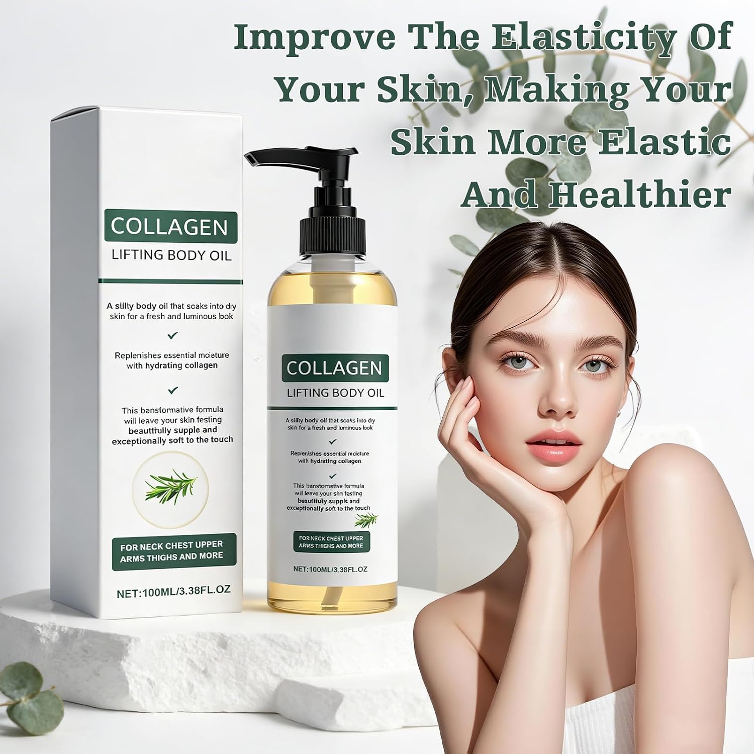2 Packs Hydrating Collagen Oil for Body & after Shower,Collagen Lifting Body Oil after Shower with Hydrating Formula for Women & Men Lightweight Non-Greasy (3.38 Fl Oz)