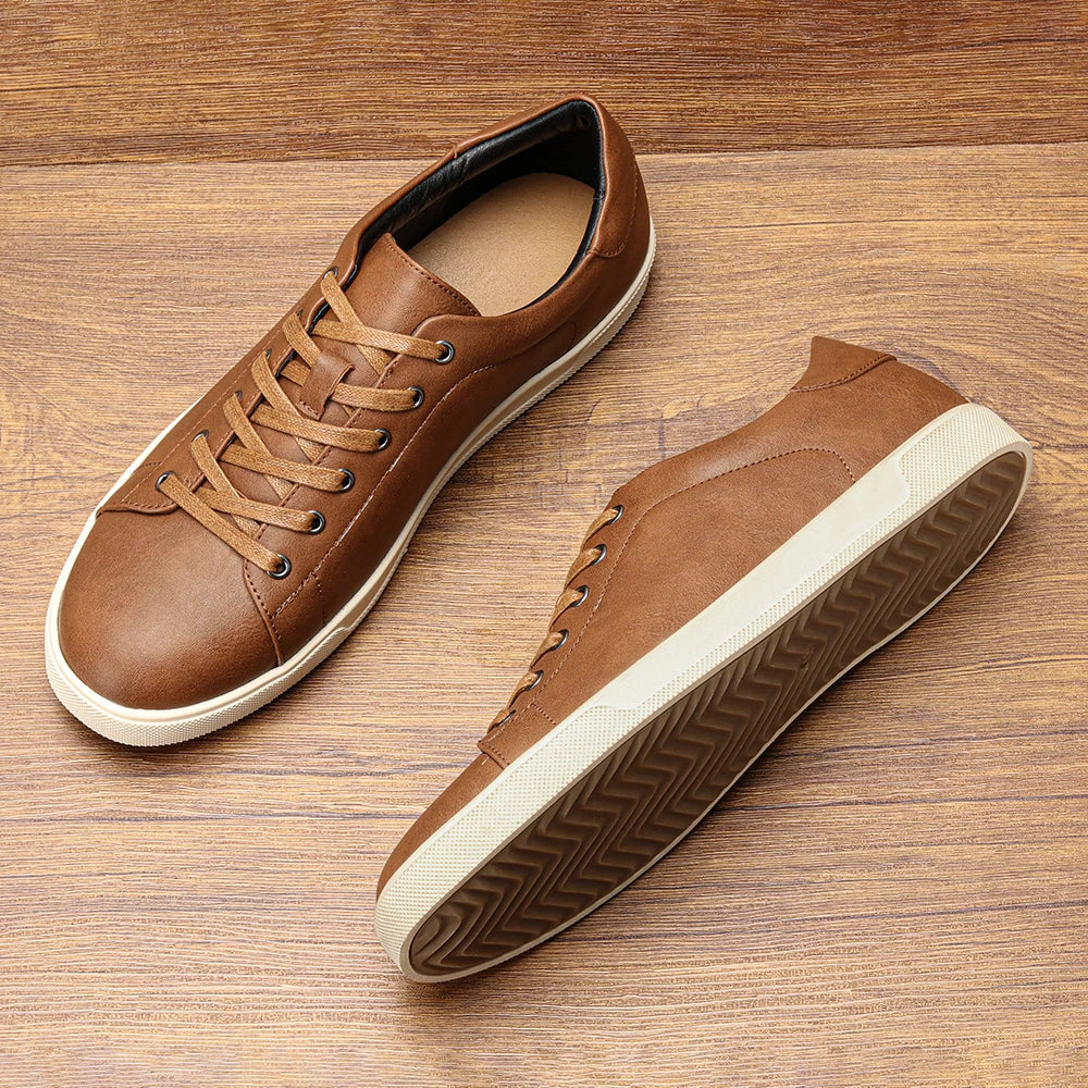 Men'S Casual Shoes 2025 Brand Fashion Comfortable Leather Shoes Men