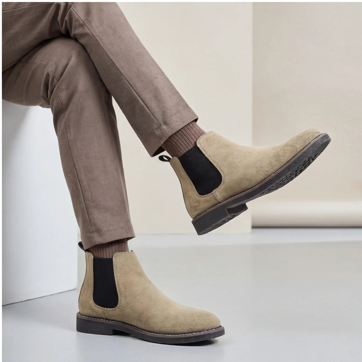 Chelsea Boots Men 2025 Brand Comfortable Fashion Leather Boots