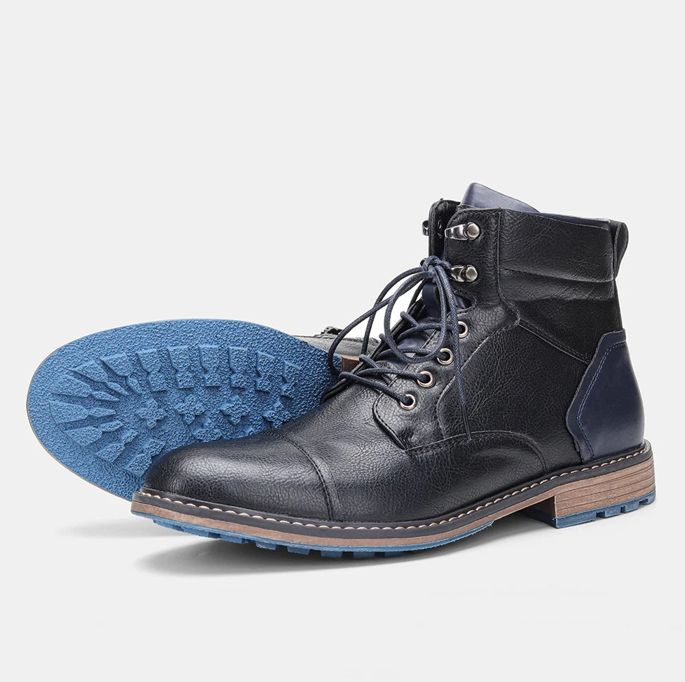 Size 7~13 Retro Men Boots 2023 Fashion Comfortable Spring Leather Boots