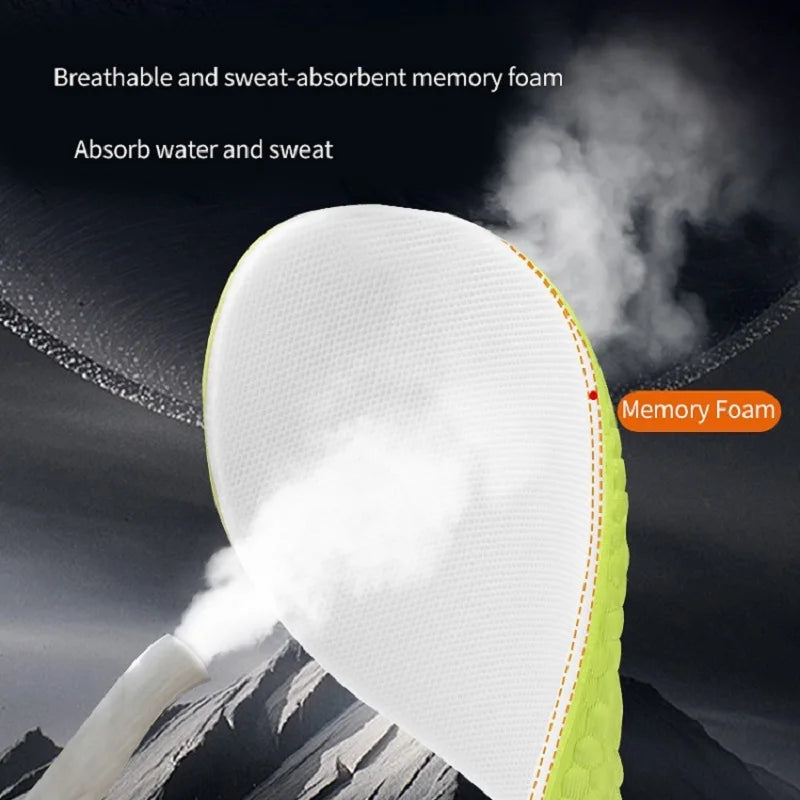 Invisible Height Increase Insoles Green Memory Foam Shoes Sole Pad Breathable Comfortable for Men Women Feet Care Insole