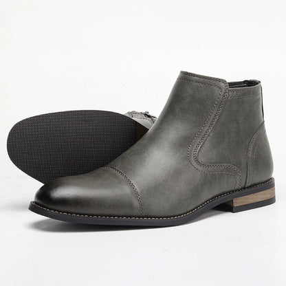 Boots for Men Fashion Brand Comfortable Ankle Leather Boots for Men #KD894