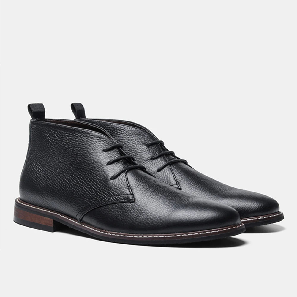 Genuine Leather Men Boots Fashion Comfortable 2023 Brand Ankle Leather Boots #KD585