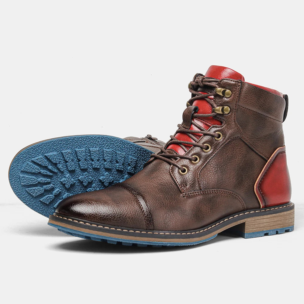Size 7~13 Retro Men Boots 2023 Fashion Comfortable Spring Leather Boots