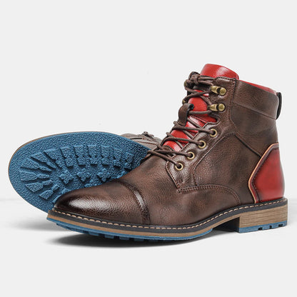 Size 7~13 Retro Men Boots 2023 Fashion Comfortable Spring Leather Boots