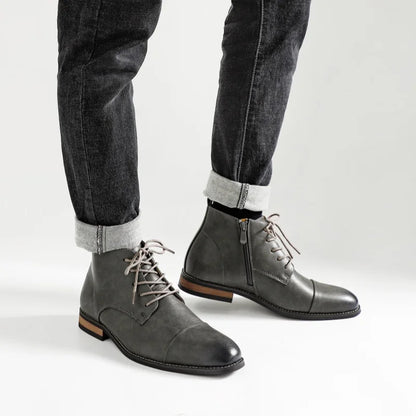 Boots for Men Fashion Brand Comfortable Ankle Leather Boots for Men #KD894
