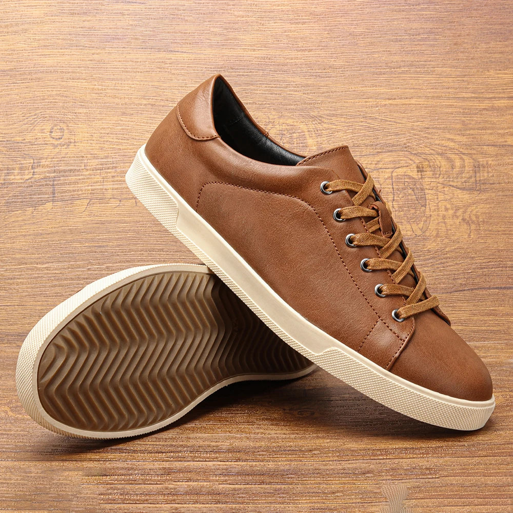 Men'S Casual Shoes 2025 Brand Fashion Comfortable Leather Shoes Men