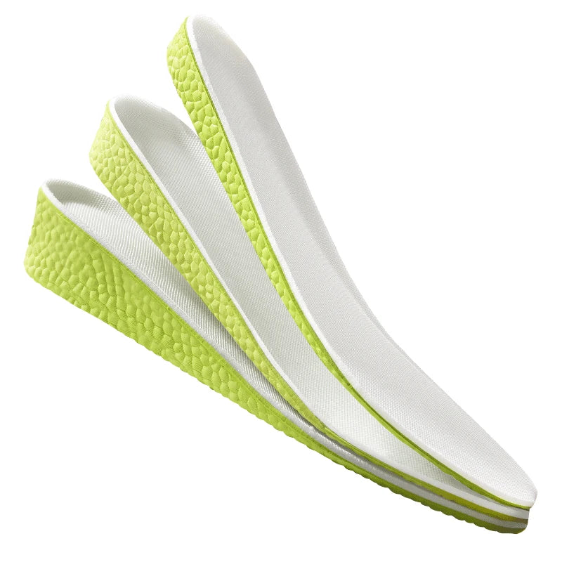 Invisible Height Increase Insoles Green Memory Foam Shoes Sole Pad Breathable Comfortable for Men Women Feet Care Insole