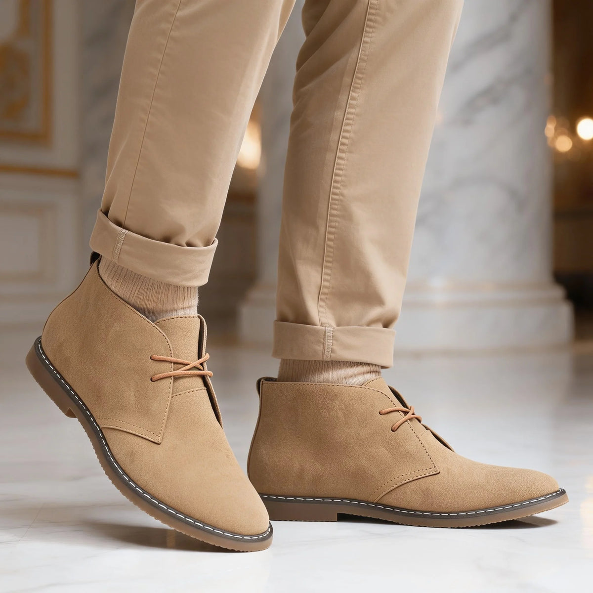 Men Boots Retro Brand 2026 Casual Comfortable Fashion Desert Boots Man #KD563