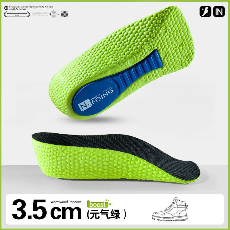 Memory Foam Height Increase Insoles for Men Women Shoes Flat Feet Arch Support Orthopedic Insoles Sneakers Heel Lift Care Insole
