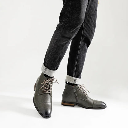 Boots for Men Fashion Brand Comfortable Ankle Leather Boots for Men #KD894